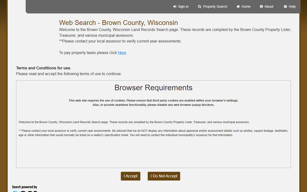 Brown County land records search for property records