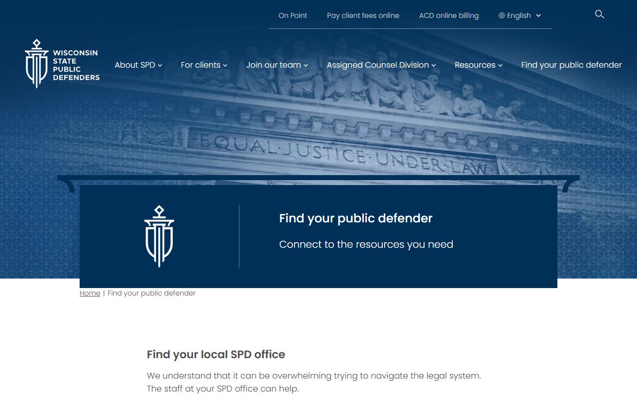 Wisconsin State Public Defender lookup for Brown County criminal records help