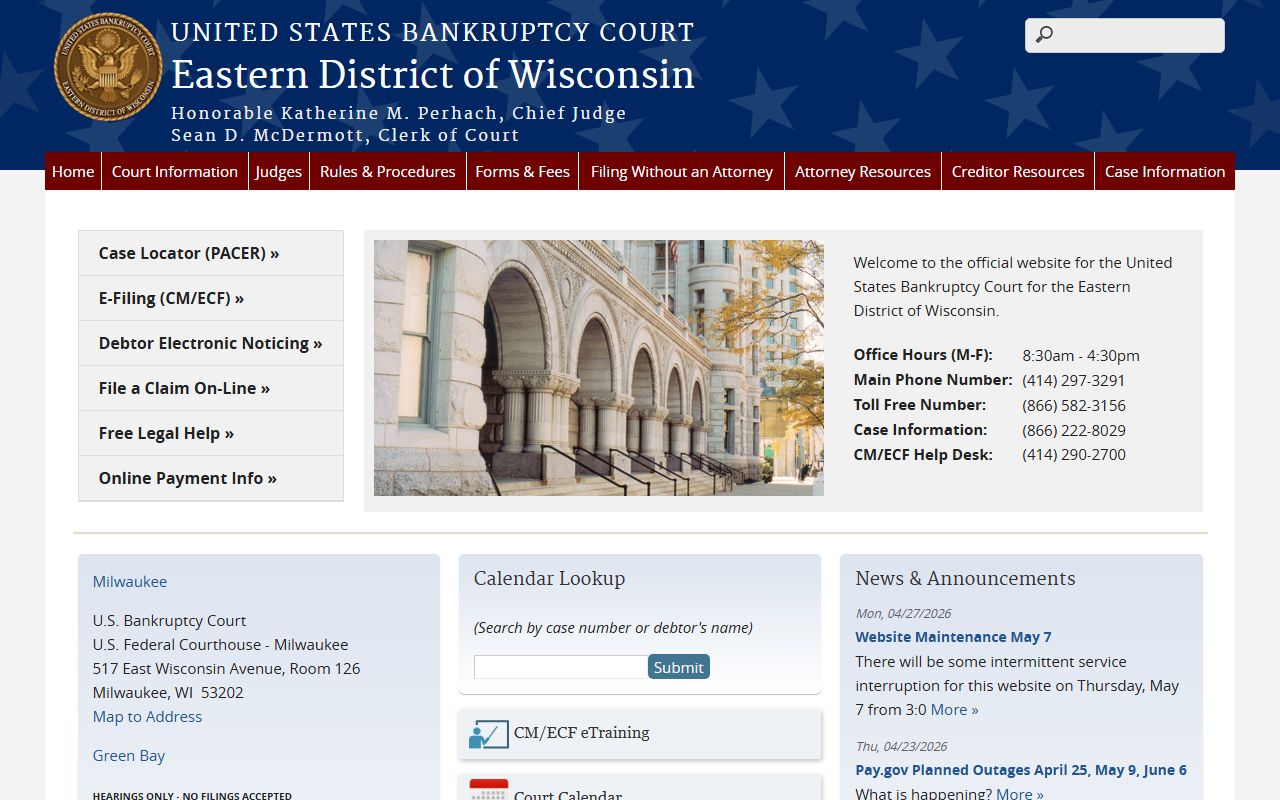 Eastern District of Wisconsin Bankruptcy Court for Brown County