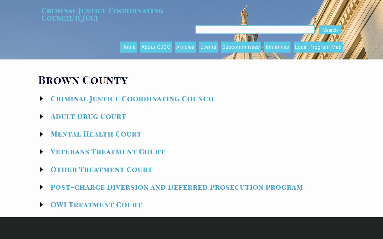 Brown County treatment courts listing tied to the Circuit Court