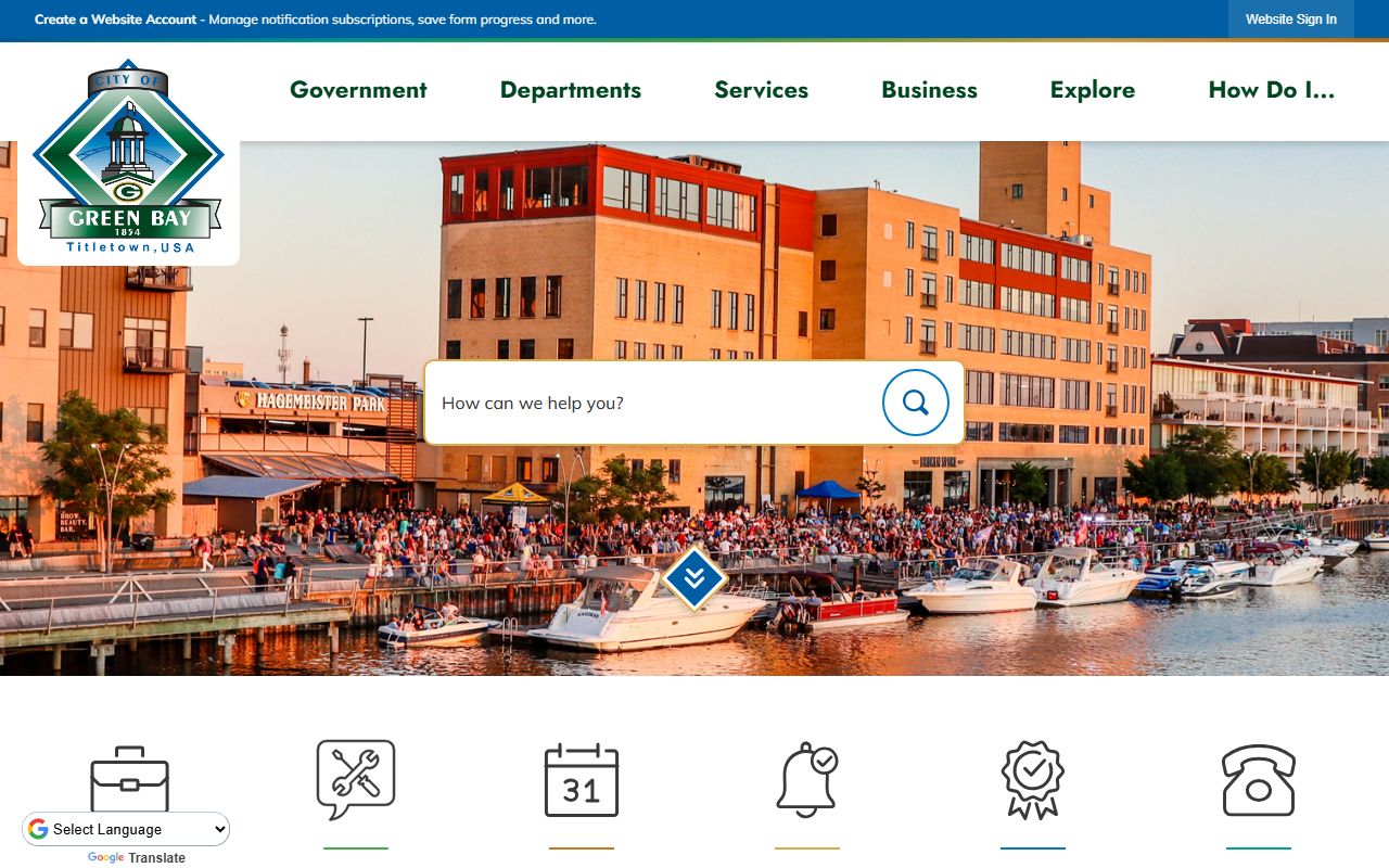 City of Green Bay site for Brown County municipal traffic court records